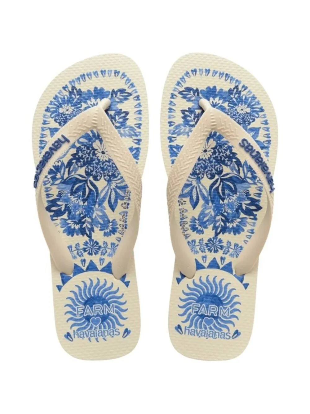 NWT Size 9/10 - Havaianas X Farm Rio Flora Tapestry Flip Flops - Picture 2 of 16